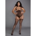 Fishnet and Lace Teddy Bodystocking - Plus Size