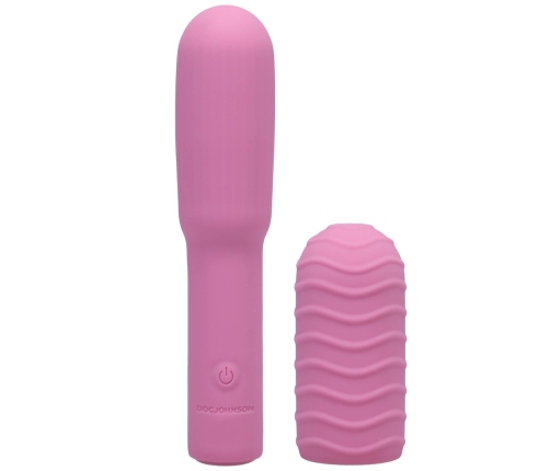 Elite - Mini Vibrator with Interchangeable Attachment - 4 / 10 cm
