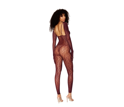 Catsuit Bodystocking and Shrug Diamond - One Size - Brown