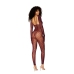 Catsuit Bodystocking and Shrug Diamond - One Size - Brown