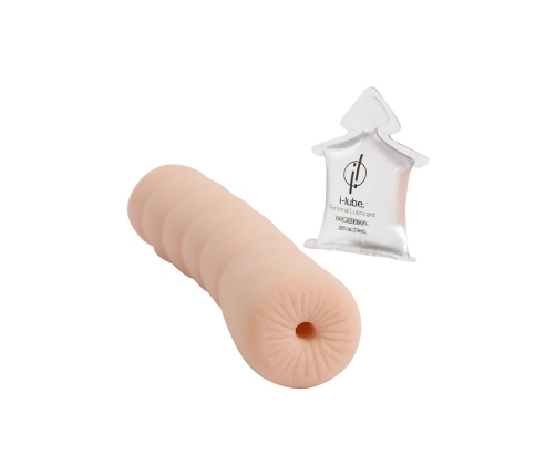 Doc Johnson ULTRASKYN Compact Back Entry Sleeve, Skin-Tone, Travel Size