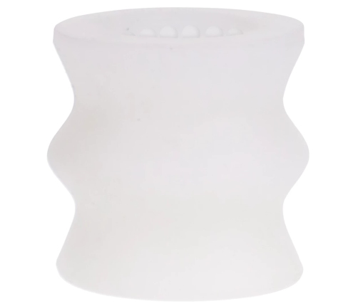 Glow Helping Head Silicone - Masturbator Sleeve - Frost / Green Glow