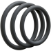 Doc Johnson OptiMALE Thin Silicone Ring Set 3 Sizes Black/Slate