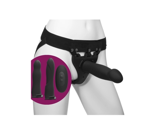 Doc Johnson Body Extensions Silicone Harness Vibrating Set, Black