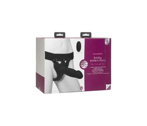 Doc Johnson Body Extensions Silicone Harness Vibrating Set, Black