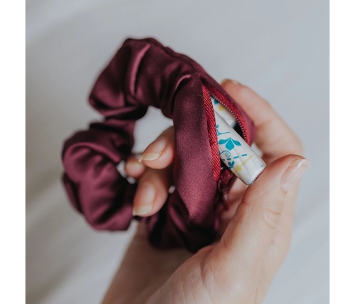 Scrunchie with Secret Pocket - Purple