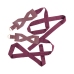 Soft Cuffs - Two Pieces - Purple