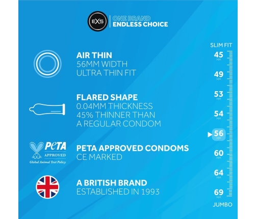 EXS Air Thin Condoms - Condoms - 100 Pieces