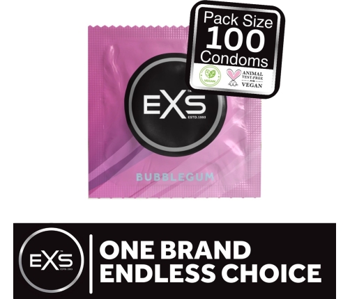 EXS Bubblegum Rap - Condoms - 100 Pieces