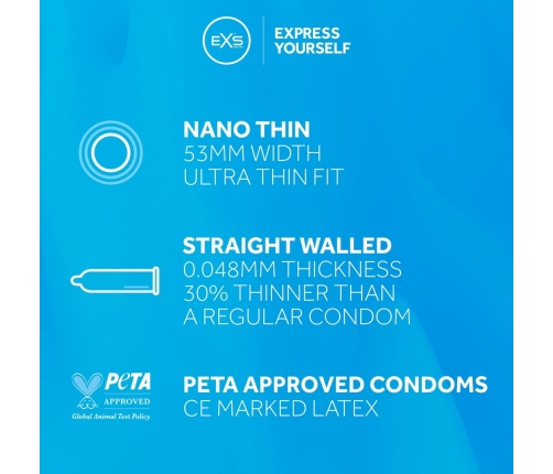 EXS Nano Thin - Condoms - 100 Pieces