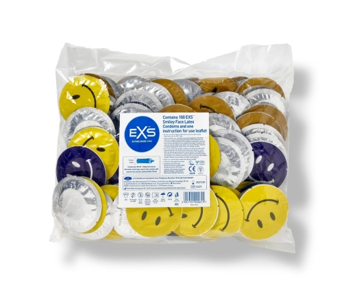 EXS Smiley Face Regular - Condoms - 100 Pieces