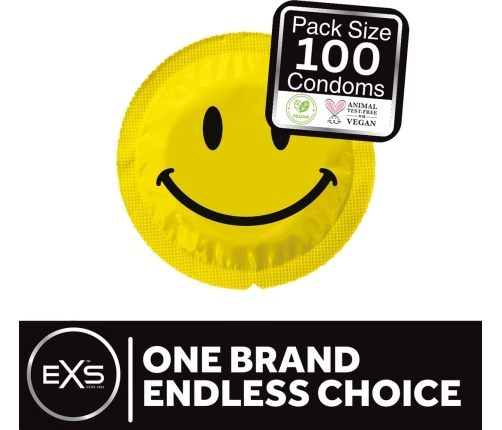 EXS Smiley Face Regular - Condoms - 100 Pieces