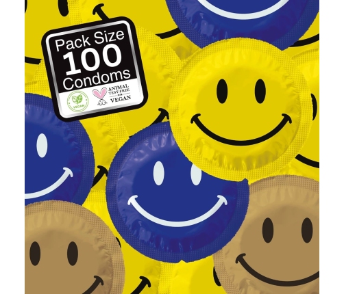 EXS Smiley Face Regular - Condoms - 100 Pieces