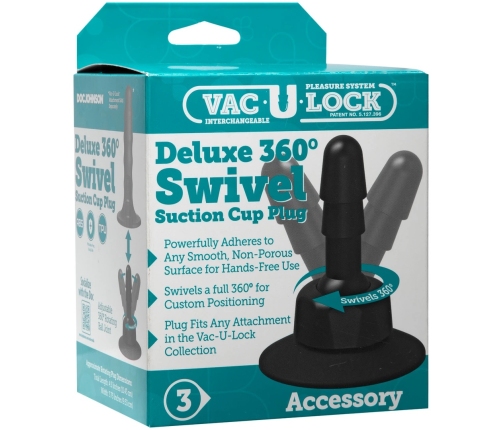 Doc Johnson Vac-U-Lock Deluxe 360 Swivel Base Set with Suction Cup, 2 pcs