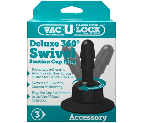 Doc Johnson Vac-U-Lock Deluxe 360 Swivel Base Set with Suction Cup, 2 pcs