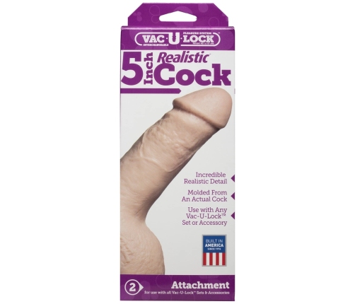 Doc Johnson Vac-U-Lock Attachment 5"/12cm Anatomical Model, Beige