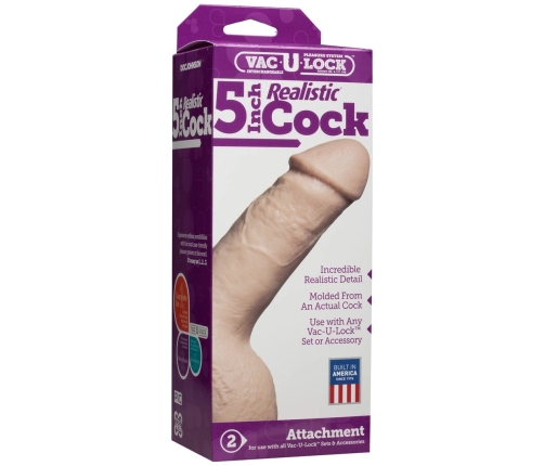 Doc Johnson Vac-U-Lock Attachment 5"/12cm Anatomical Model, Beige