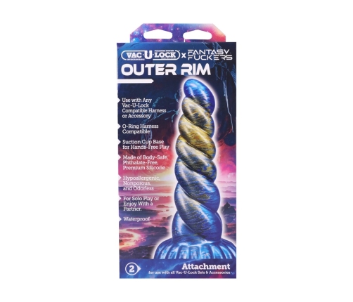 Fantasy Fuckers Outer Rim Silicone Intimate Device Blue-Gold Large