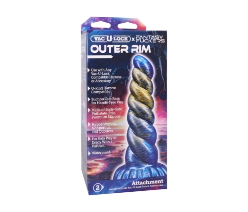 Fantasy Fuckers Outer Rim Silicone Intimate Device Blue-Gold Large