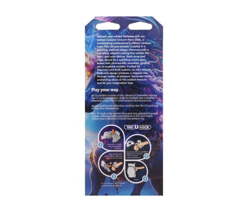 Fantasy Fuckers Celestial Unicorn Horn Multicolor Glow Silicone Model