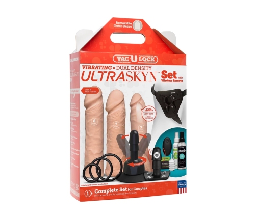 Vibrating Dual Density ULTRASKYN Toys Set + Remote Control