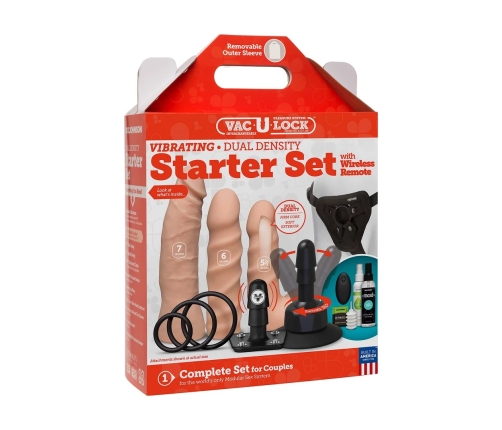 Doc Johnson Vac-U-Lock Dual Density Set Remote Control ULTRASKYN