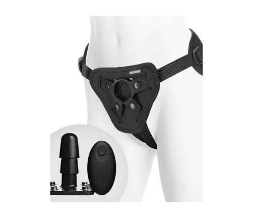 Supreme Harness with Vibrating Plug and Remote Control - 2 Pieces