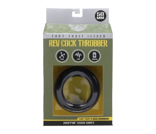 Rev Cock Throbber - Vibrating Cockring - Large - Black