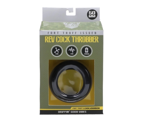 Rev Cock Throbber - Vibrating Cockring - Large - Black