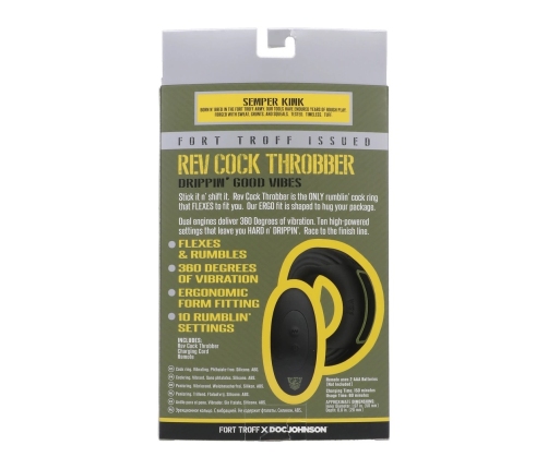 Rev Cock Throbber - Vibrating Cockring - Large - Black