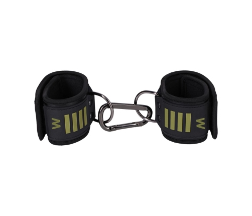 Doc Johnson Kink Tactical Wrist Cuffs Adjustable Black/Green Neoprene