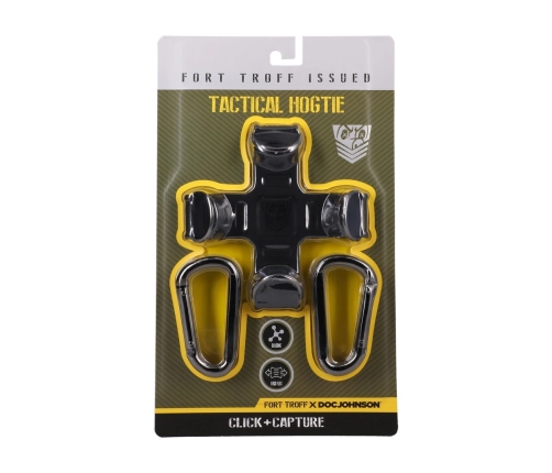 Doc Johnson Tactical Hogtie System Black - Silicone & Steel Restraint Set