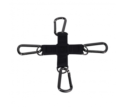Doc Johnson Tactical Hogtie System Black - Silicone & Steel Restraint Set