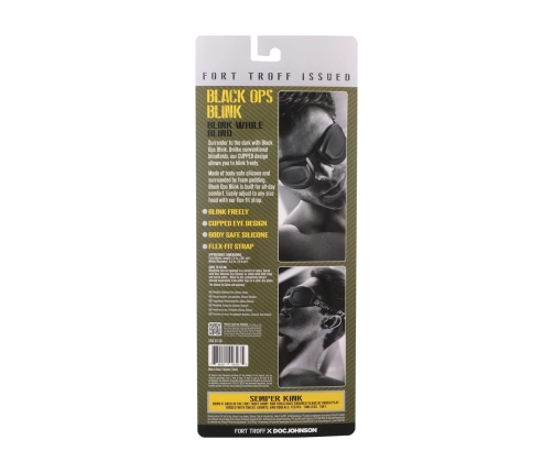 Blush Black Ops Blink Adjustable Silicone Blindfold Black