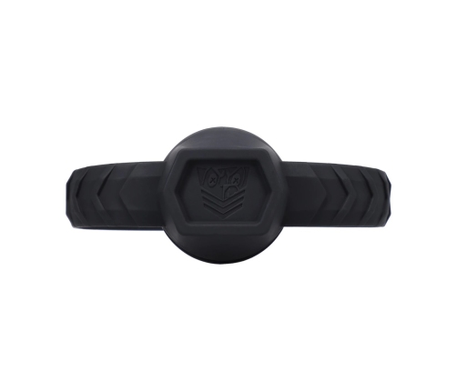 Doc Johnson Max Comfort Gag Black - Flexible Silicone Jaw Support