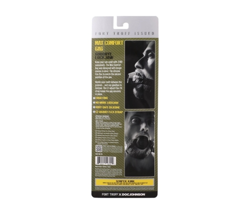 Doc Johnson Max Comfort Gag Black - Flexible Silicone Jaw Support