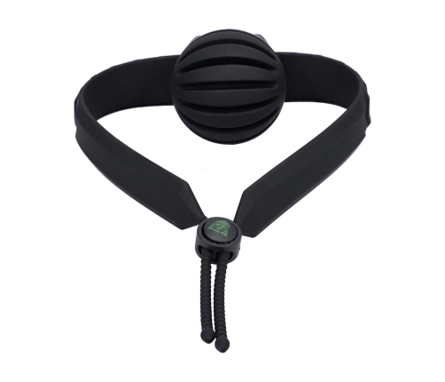 Doc Johnson Max Comfort Gag Black - Flexible Silicone Jaw Support