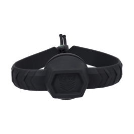 Doc Johnson Max Comfort Gag Black - Flexible Silicone Jaw Support