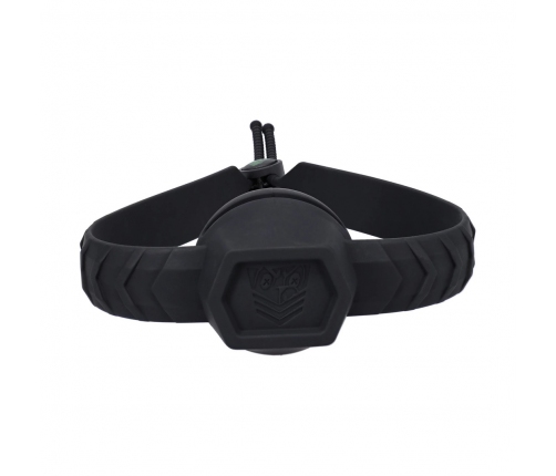 Doc Johnson Max Comfort Gag Black - Flexible Silicone Jaw Support