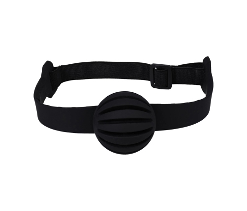 Doc Johnson Max Comfort Gag Black - Flexible Silicone Jaw Support