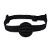 Doc Johnson Max Comfort Gag Black - Flexible Silicone Jaw Support