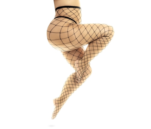 Mapele Fence Net Pantyhose Queen Size Black