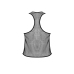 Male Power Stretch Net Tank Top S/M Black - Breathable Mesh Design