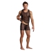 Male Power Stretch Net Tank Top S/M Black - Breathable Mesh Design