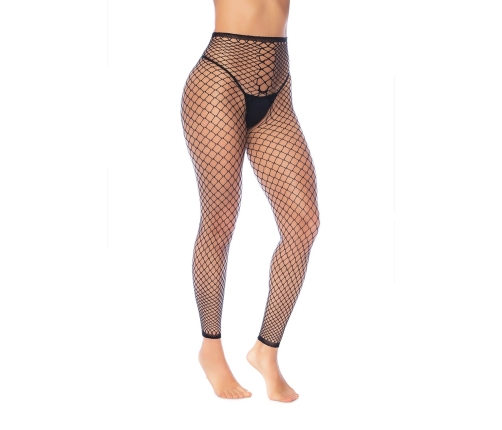 Leg Avenue 2-in-1 Fence Net Top or Stockings One Size Black