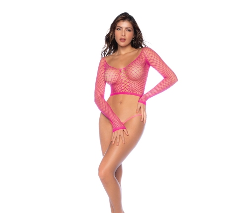 Leg Avenue Versatile Fence Net Neon Pink Top or Stockings One Size