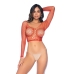 Leg Avenue Fence Net Red Versatile Top & Stockings One Size