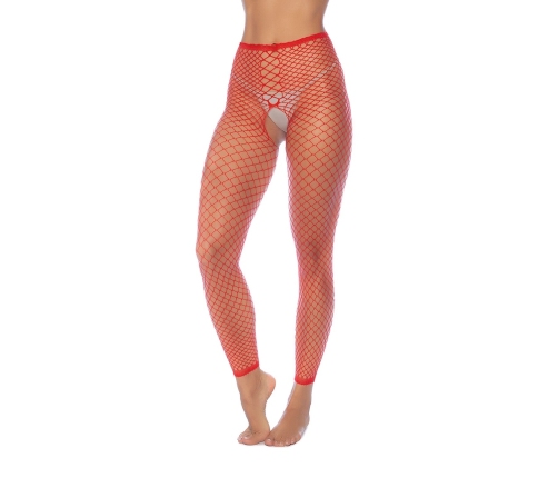 Leg Avenue Fence Net Red Versatile Top & Stockings One Size