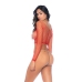 Leg Avenue Fence Net Red Versatile Top & Stockings One Size
