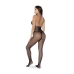 Mapele Fishnet & Lace Bodystocking Set Black/Purple One Size